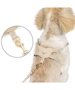 PET PARADISE ペットパラダイス くまちゃん 襟付き スリム ハーネス＆リード ＳＳ 小型犬 ブラウン