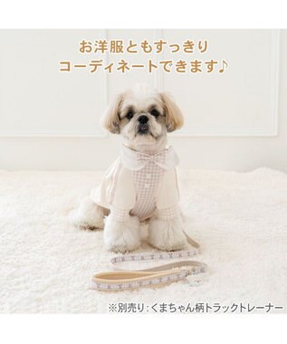 PET PARADISE ペットパラダイス くまちゃん 襟付き スリム ハーネス＆リード ＳＳ 小型犬 ブラウン