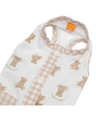 PET PARADISE ペットパラダイス くまちゃん 接触冷感 背中開き タンクトップ 小型犬 ホワイト×ブラウン