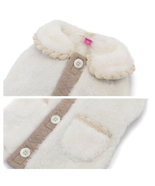 PET PARADISE ペットパラダイス ボアジャケット 襟付き 小型犬 -