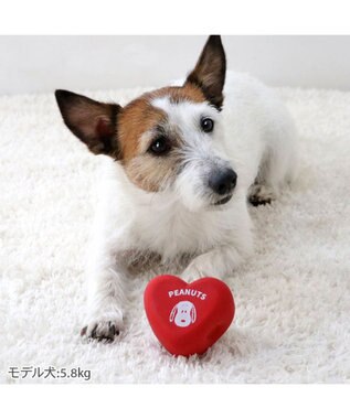 PET PARADISE スヌーピー ハート ラテックス トイ レッド