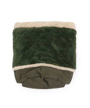 PET PARADISE ペットパラダイス 遠赤外線 寝袋  筒型《オニオン柄》 S カーキ