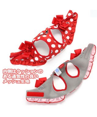 PET PARADISE ディズニー ミニーマウス ベストハーネス 《水玉柄》 【ＳＳ】   小型犬 赤