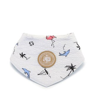 PET PARADISE J.PRESS リップル クールバンダナ 中型犬 白～オフホワイト