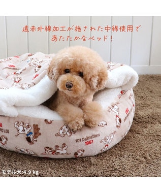 PET PARADISE ディズニー 101匹わんちゃん 丸型寝袋 遠赤外線 《風船柄》 60cm 風船柄
