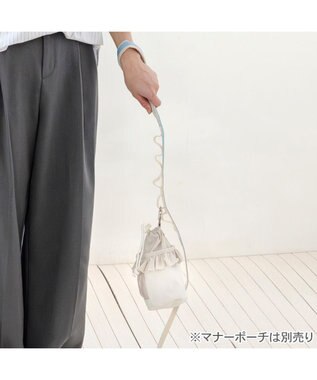 PET PARADISE ペットパラダイス 小花柄 デニム リード Ｍ～Ｌ 大型犬 ブルー