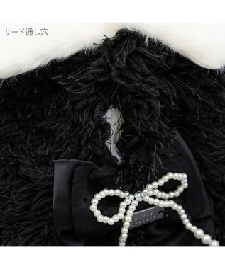 PET PARADISE cherircouture ドットリボン ポンチョ 《ブラック》 小型犬 ブラック