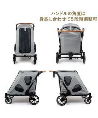 PET PARADISE ペットパラダイス smooca グランステップ ペットカート 中型犬 大型犬 グレー