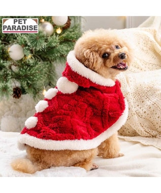 PET PARADISE ペットパラダイス サンタ ポンチョ 2025 小型犬 レッド