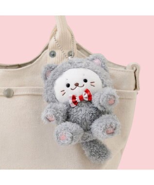 しろたん 猫キーホルダー 《グレー》 単品 / Mother garden
