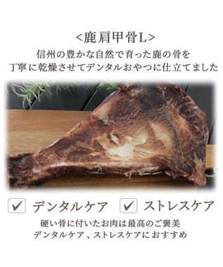 PET PARADISE 鹿 肩甲骨 デンタルおやつ Lサイズ×1本 純国産 鹿 肩甲骨