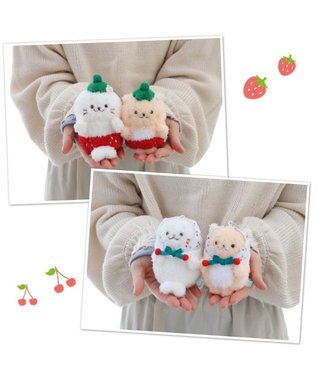 Mother garden しろたん マスコットキーホルダー 《ジューシーいちご》 ジューシーいちご