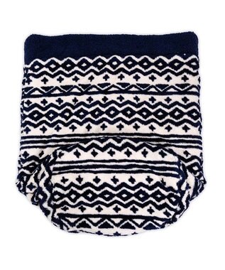 PET PARADISE ペットパラダイス  筒型 寝袋 《カントリー柄》 Ｌ ホワイト×ネイビー