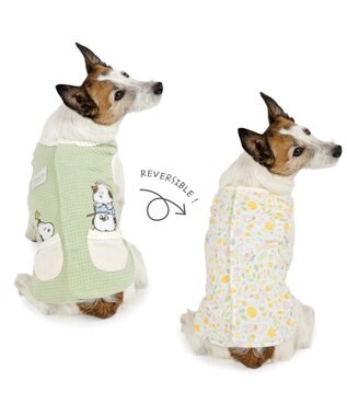 PET PARADISE スヌーピー やさしいベスト 《のほほん柄》 小型犬 ライトオリーブ