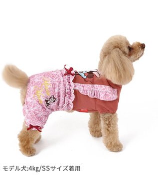 PET PARADISE ディズニー  ミニーマウス  アンティーク柄ロンパース 【小型犬】 ピンク