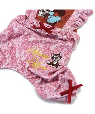 PET PARADISE ディズニー  ミニーマウス  アンティーク柄ロンパース 【小型犬】 ピンク