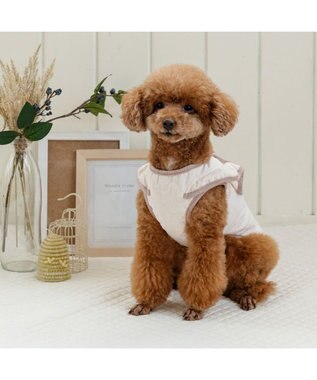 PET PARADISE ペットパラダイス フリル キルトベスト 小型犬 オフホワイト