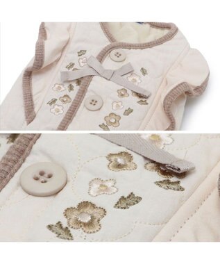 PET PARADISE ペットパラダイス フリル キルトベスト 小型犬 オフホワイト