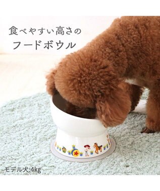 PET PARADISE ディズニー トイ・ストーリー 高さのあるえさ皿 ホワイト