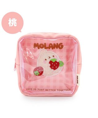 Mother garden マザーガーデン MOLANG モラン スクエアポーチ 《 桃色 / 茶色 》 単品 ポーチ 小物入れ 桃色