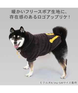 PET PARADISE Lee ロゴ ボアパーカー 《グレー》 中型犬 大型犬 グレー