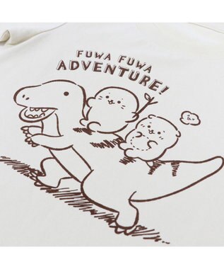 Mother garden しろたん キッズ Ｔシャツ 半袖 《恐竜》 100cm / 120cm / 140cm ベージュ