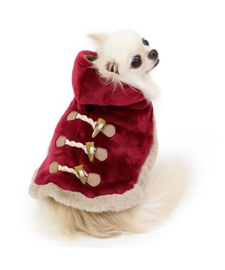 PET PARADISE ペットパラダイス ダッフル ポンチョ 《レッド》 小型犬 レッド
