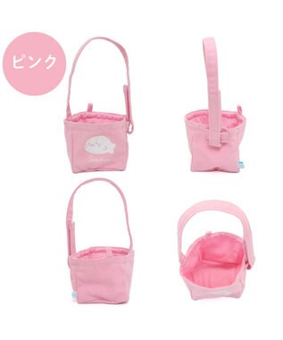 Mother garden しろたん ついてきちゃうマスコット用 ミニトートバッグ 《ピンク》 単品 ついてきちゃうマスコット用