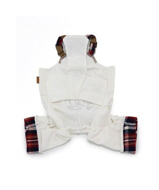 PET PARADISE スヌーピー オーバーオール 【中型犬】 ベージュ