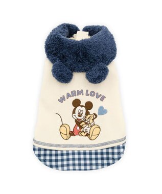 PET PARADISE ディズニー ミッキーマウス 襟付きトレーナー 小型犬 ホワイト×ネイビー