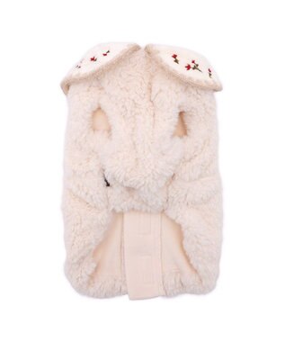 PET PARADISE ペットパラダイス お花刺繍 ボアベスト  中型犬 大型犬 ホワイト