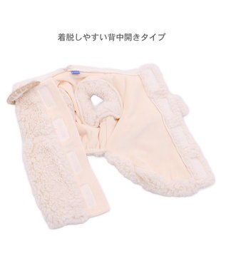 PET PARADISE ペットパラダイス お花刺繍 ボアベスト  中型犬 大型犬 ホワイト