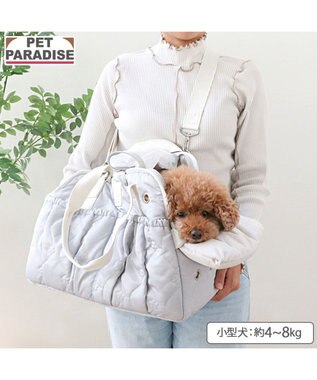 PET PARADISE ペットパラダイス キルティング キャリーバッグ 《グレー》 Ｍ
