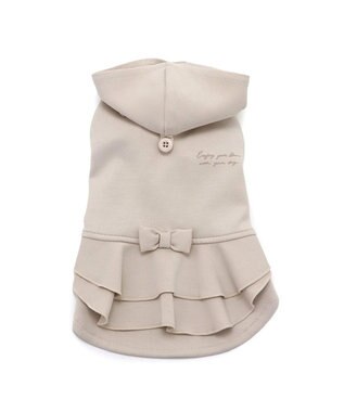 PET PARADISE ペットパラダイス  ペティヒート パーカー フリル 小型犬 ベージュ