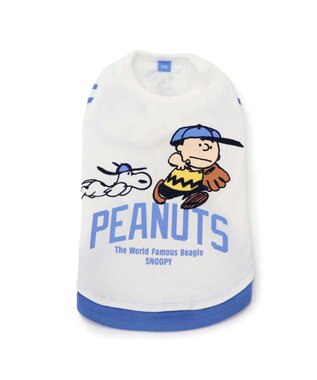 PET PARADISE スヌーピー Tシャツ 《ファインプレー柄》 白 小型犬 ファインプレー柄
