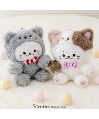 Mother garden しろたん 猫キーホルダー 《グレー》 単品 グレー