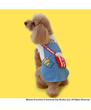 PET PARADISE ミニオン トレーナー  ポップコーン ポーチ風 小型犬 青