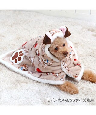 PET PARADISE ディズニー 101匹わんちゃん 着る毛布 《風船柄》 小型犬 ベージュ