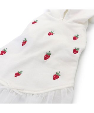 PET PARADISE ペットパラダイス パーカー 苺柄 《ホワイト》 小型犬 ホワイト