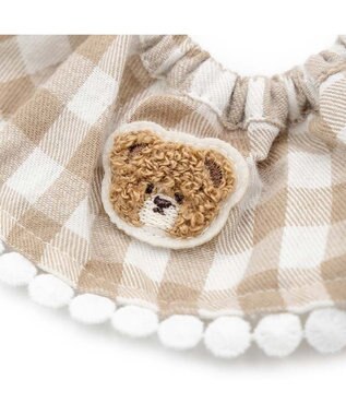 PET PARADISE ペットパラダイス くまちゃん シュシュ スタイ 小型犬 モカ×ホワイト