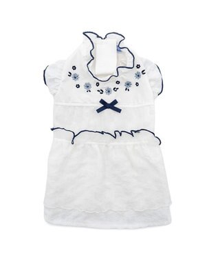 PET PARADISE ペットパラダイス フロッキー お花 ワンピース 《ホワイト》  中型犬 大型犬 ホワイト