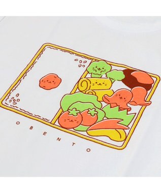 Mother garden しろたん Tシャツ 半袖  《お弁当柄》 白色 ユニセックス 白~オフホワイト
