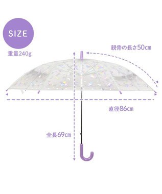 Mother garden マザーガーデン 透明 長傘 子供用 50㎝ 《 ユニコーン / 野いちご 》 ユニコーン