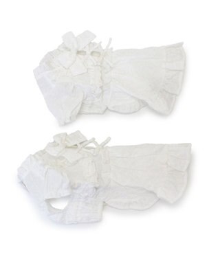 PET PARADISE cherircouture フリルリボン ワンピース 《ホワイト》 小型犬 ホワイト