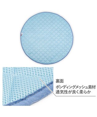 PET PARADISE スヌーピー クールマット 丸 《サマーバケーション柄》 Ｍ ブルー