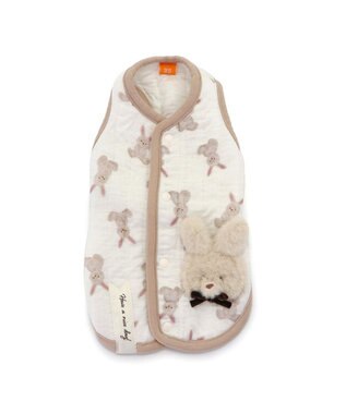 PET PARADISE ペットパラダイス  ふわりとキルトベスト うさぎ柄 小型犬 白~オフホワイト