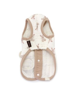 PET PARADISE ペットパラダイス  ふわりとキルトベスト うさぎ柄 小型犬 白~オフホワイト