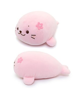 Mother garden しろたん 桜色 ふわもち ぬいぐるみ 38cm マスコット ピンク（淡）