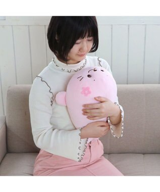 Mother garden しろたん 桜色 ふわもち ぬいぐるみ 38cm マスコット ピンク（淡）