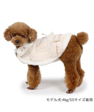 ペットパラダイス　フリルポンチョ　ホワイト　大型犬　完売品　フリル　リボン　L ペットパラダイス フリルポンチョ 《ホワイト》 中型犬 大型犬